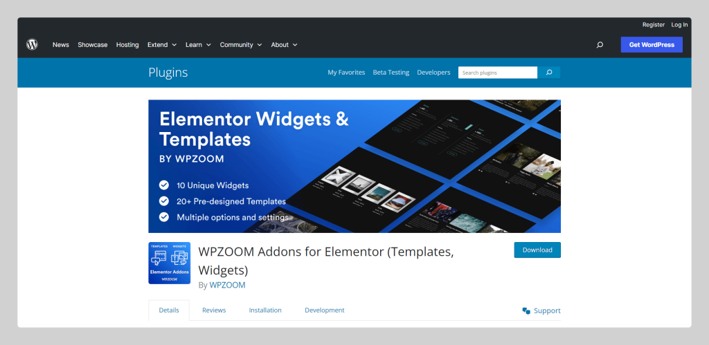 WPZOOM Addons for Elementor, Wptowp