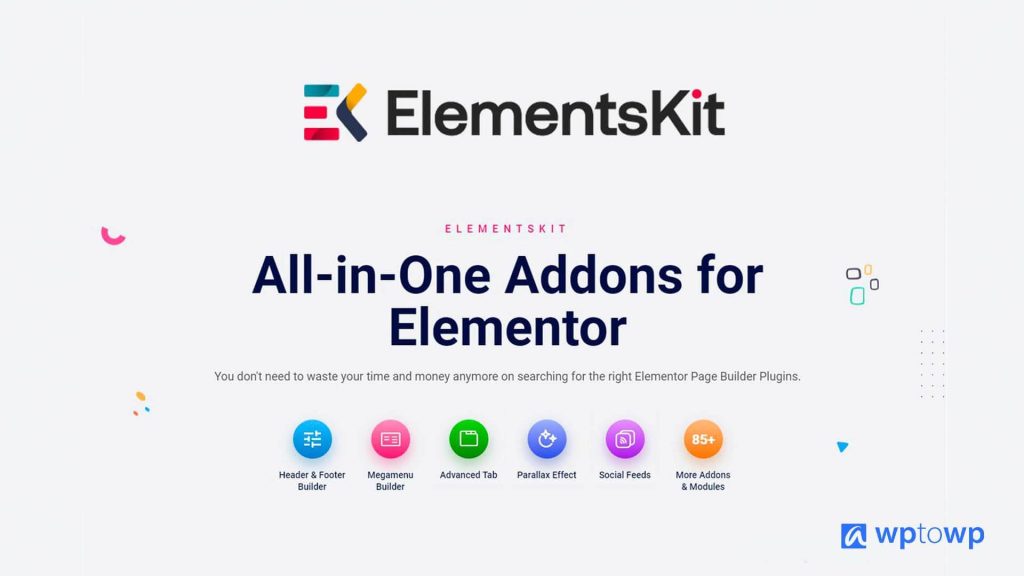 ElementsKit Best Elementor Addons, Wptowp