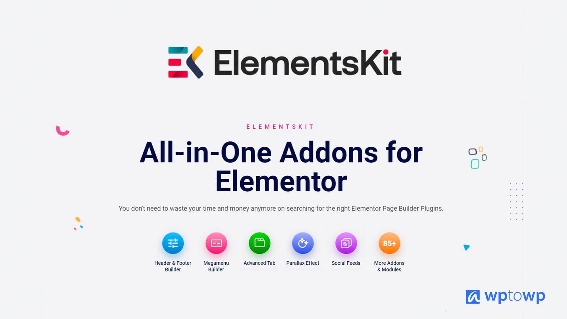 ElementsKit Best Elementor Addons, Wptowp