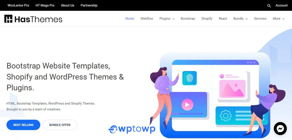 HasThemes, Best WordPress Company in Bangladesh, wptowp