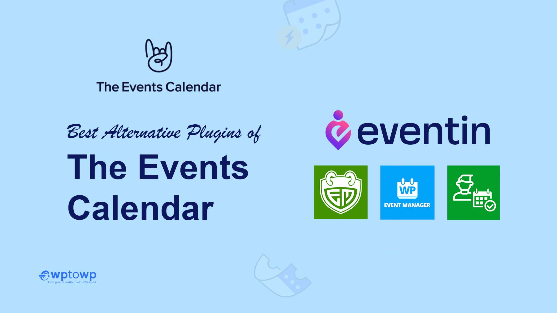 the events calendar alternative plugin, wptowp