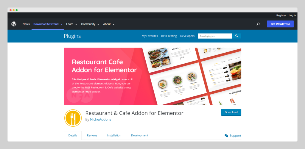 Restaurant and Cafe Addon for Elementor, Wptowp