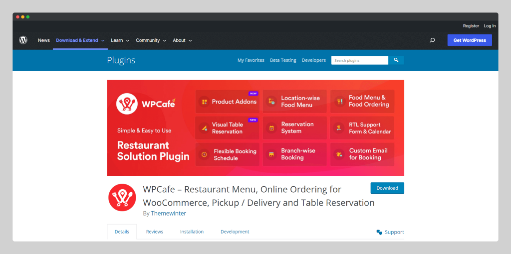 wpcafe plugin, top restaurant menu plugin for WordPress, wptowp