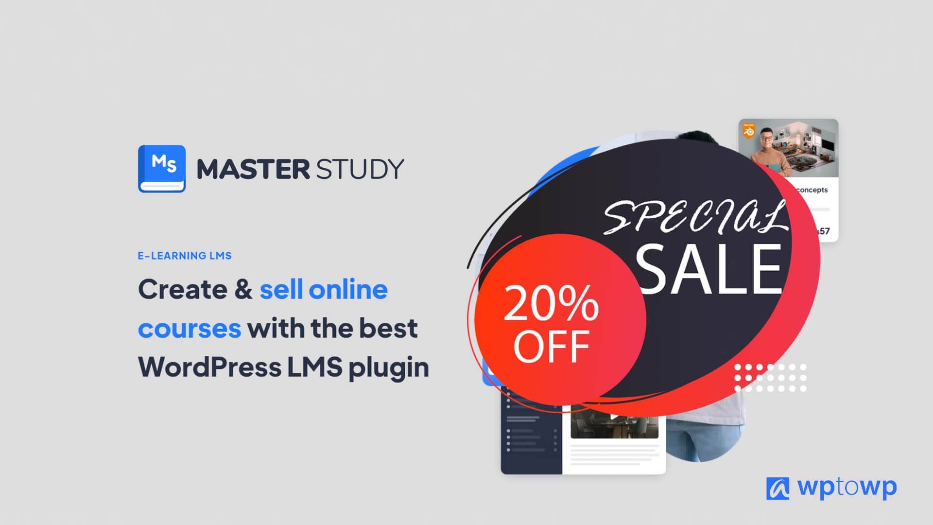 MasterStudy LMS coupon code, Wptowp