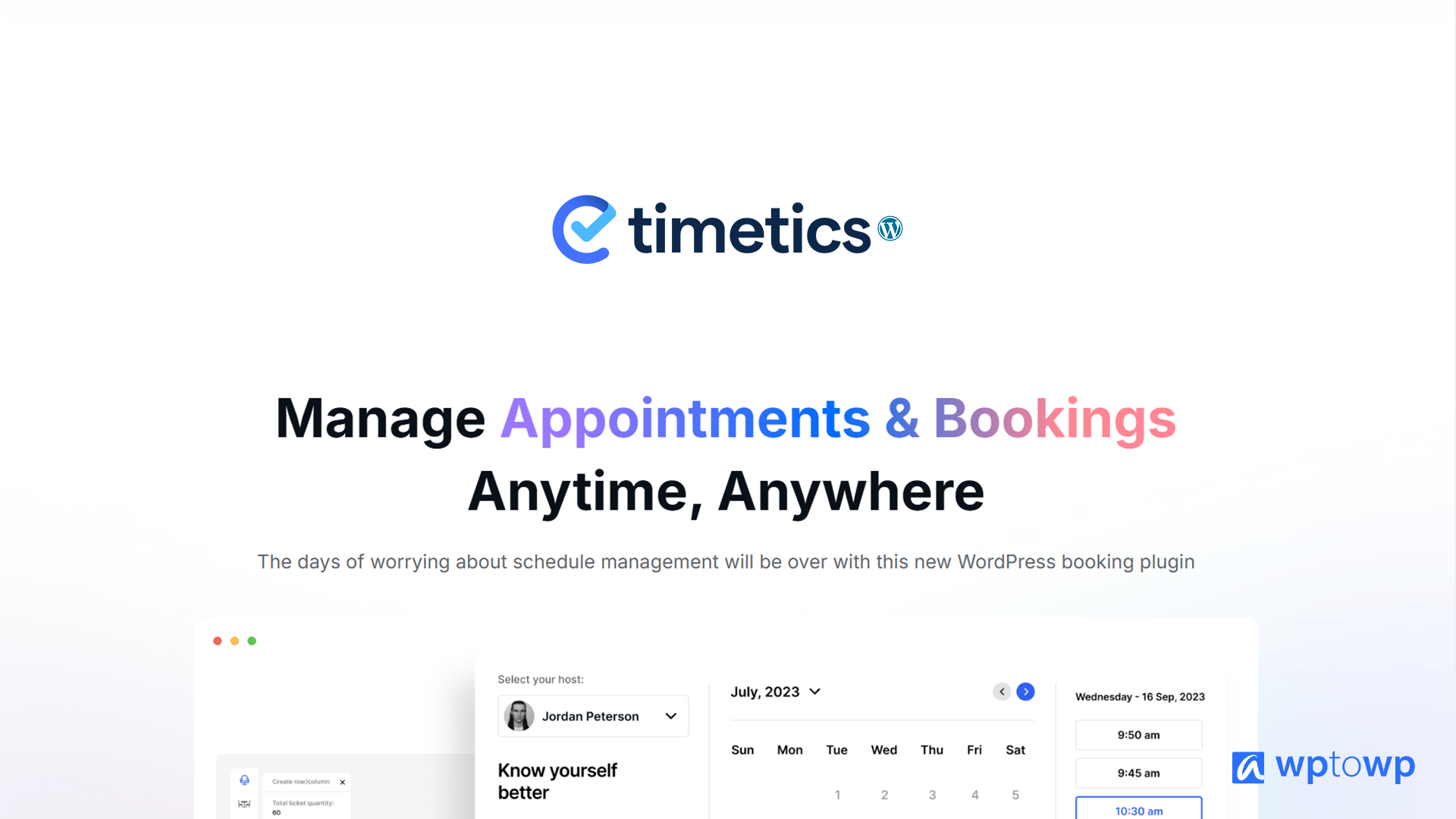 Timetics WP Review, Appointment Booking Plugin, Wptowp