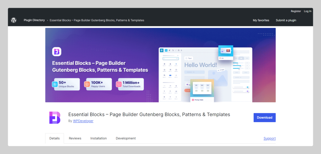Essential Blocks, Gutenberg blocks plugin, Wptowp