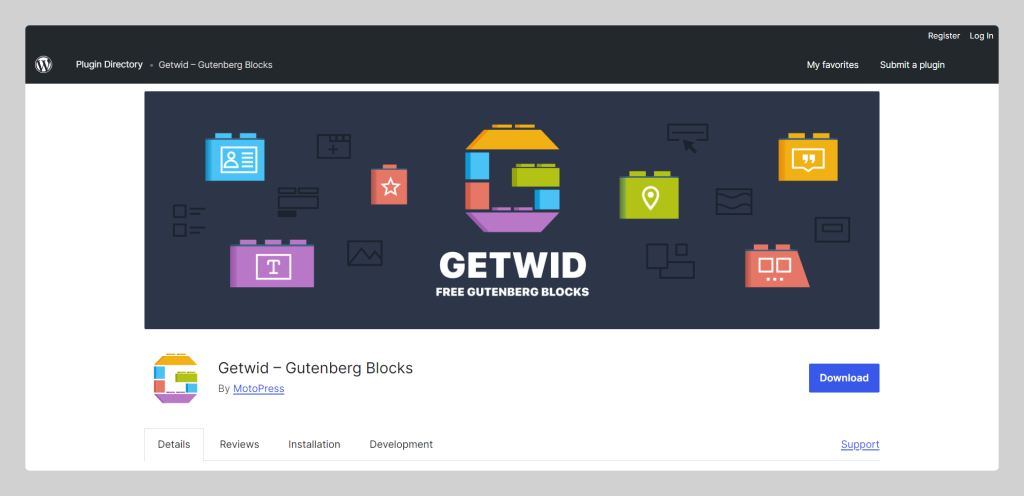 Getwid, Block Editor Plugin for Gutenberg, Wptowp