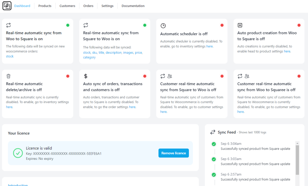 SquareSync Dashboard Overview, Wptowp