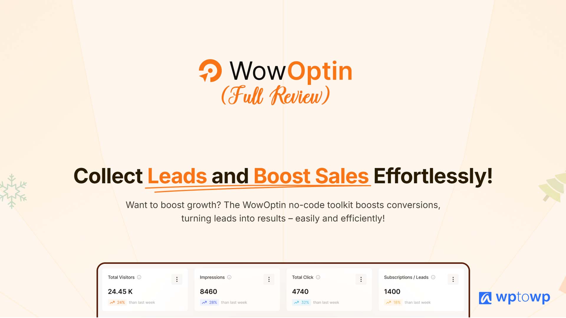 WowOptin Review, Best WordPress Lead Generation plugin, Wptowp