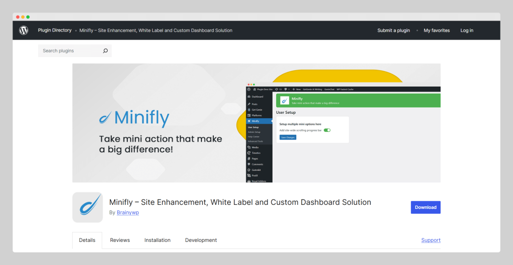 Minifly Review, Site Enhancement, wptowp