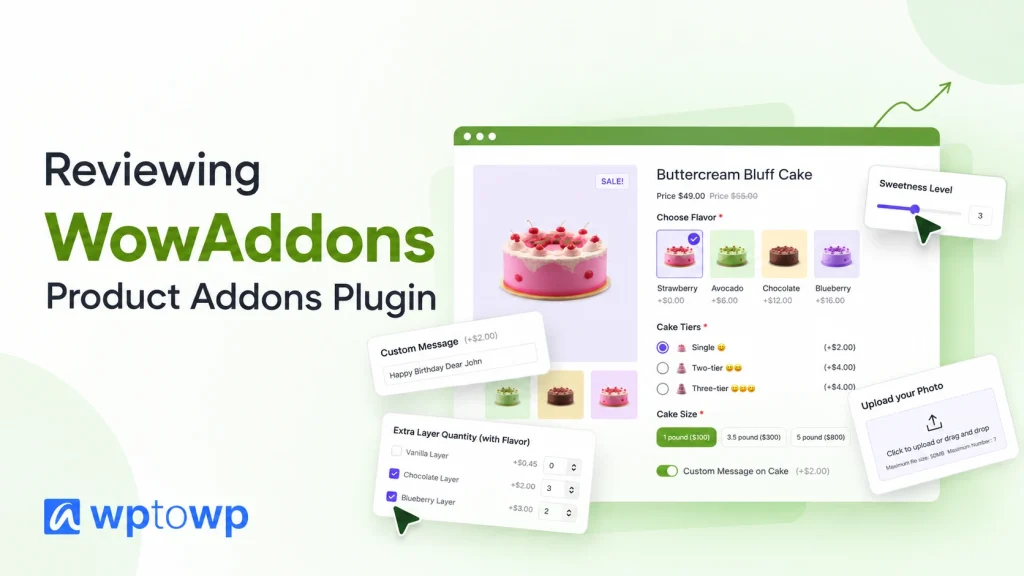 WowAddon product addons plugin, Wptowp